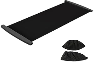 Mrisata Slide Board with Shoe Cover Slimming Exercise Guide Slide Mat for Leg Pot Training Fitness Athletic Training, for Low