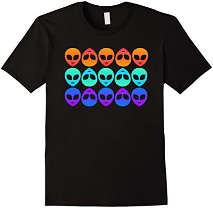 Mens Psychedelic Alien | EDM T-Shirt 2XL Black