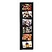 Adeco [PF0267] Decorative Black Wood Wall Hanging collage Picture Photo Frame, 6 Slanted Tilted Skewed Openings, 5x7 inches