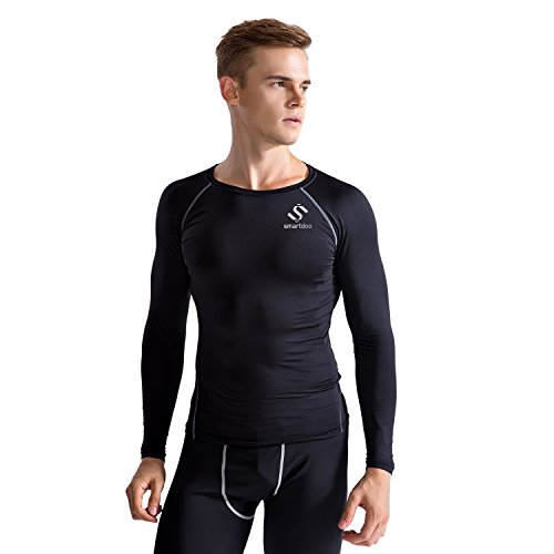Compression Baselayer Long Sleeve (Shirt Gray Black, L)