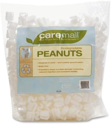 Caremail Biodegradable Peanut - Static-free, Lightweight, Water Soluble - White