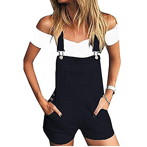 LowProfile Womens Denim Bib Overalls Jeans Shorts Summer Casual