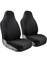 Juego de fundas para asiento de coche para Motorup America   Asiento integrado para cubo   Fundas de malla para determinados vehículos, camiones, furgonetas, SUV   Nuevo diseño   negro sólido