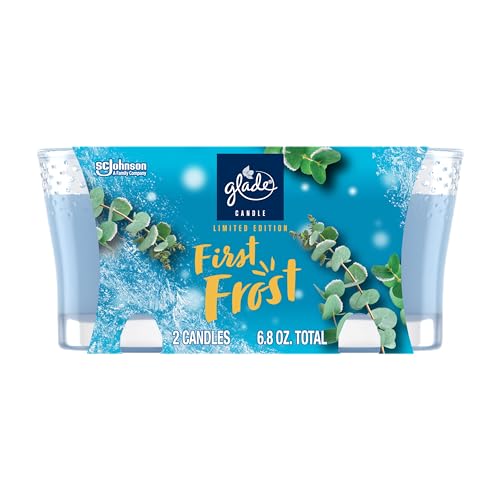 Glade Candle Jar, Air Freshener, First Frost, 3.4 Oz, 2 Count