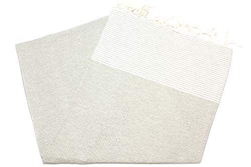 ANNA ANIQ Premium Fouta Hamamtuch Saunatuch Strandtuch XXL Extra Groß 200 x 100cm - 100% Baumwolle aus Tunesien… – Bild 3