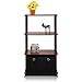 Furinno NW889DC/BK Go Green 4-Tier Multipurpose Storage Rack w/Bins, Dark Cherry/Black