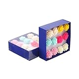 YARUIE Pack of 6 Pairs Rose Ear Stud Earrings Bulk Multicolor