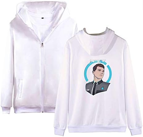 Tayaho Detroit Become Human Printed Hooded Sweatshirt Coat Leisure Hooded Pullover Coat for Men and Women