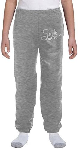 NLNLO Roman Atwood Smile More Youth Casual Fashion Jogger Sweatpants Ash Large