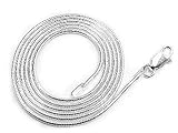 1mm Nickel Free Sterling Silver Italian Snake Chain Necklace(Lengths 14