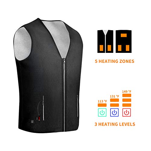 ISOPHO Heated Vest, Heated Jacket Powered by USB Port, Lightweight