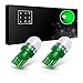 SiriusLED Super Bright 1 W LED Bulbs with 360 Degree Projection for Car Interior Lights Gauge Instrument Panel Dome Map Side Marker Door Courtesy License Plate T10 168 192 194 2825 W5W Green