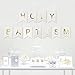 Andaz Press Shiny Gold Foil Paper Pennant Hanging Banner with Gold Party Signs, Holy Baptism, White, Pre-Strung, No Assembly Required, 1-Set