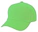 Unisex 6 Panel Plain Baseball Cap - with Velcro Closure on Back of Hat - Deep Fit - Lime Green
