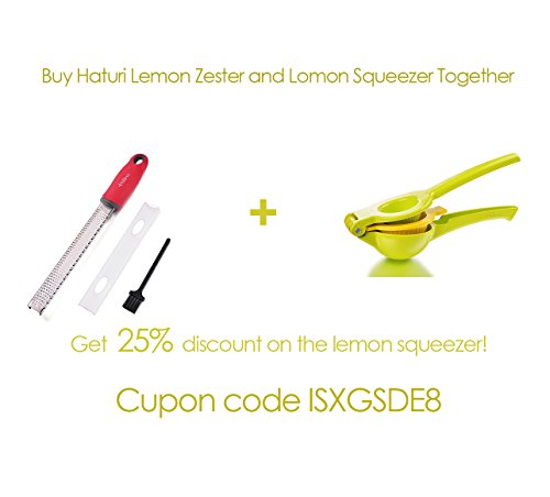 Haturi Stainless Steel Zester, Cheese Zester, Lemon Zester Grater, Kitchen Tool for Ginger, Citrus, Nutmeg, Potato, Vegetable & Fruit