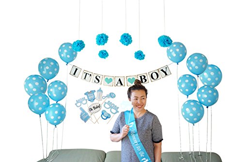 Babble Coo It S A Boy Baby Shower Decorations Blue Color