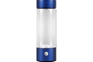 WUGOSU Portable Hydrogen Water Generator Bottle with SPE and PEM Technology, 420ML Rechargeable Hydrogen Water Ionizer Machine for Home Travel