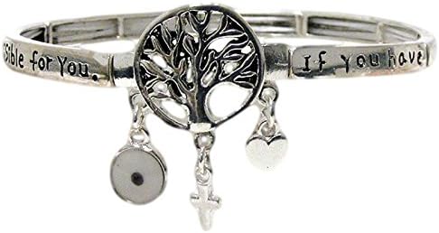 Mohani Gift JewelryBirsppy Lovely Inspirational Tree of Life Mustard Seed Stretch Bracelet