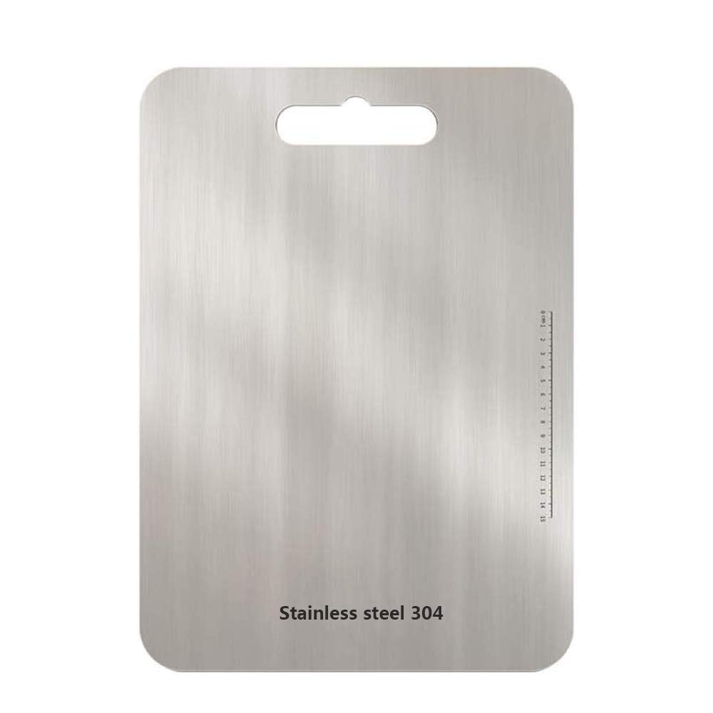 Chopping Board 11.4"L x 7.9" W Stainless Steel 304 Cutting Board Durable Kitchen Chopping Board Silver