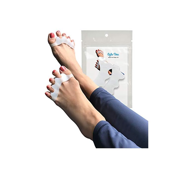 Agile Toes: Toe Separator Toe Spreader Toe Spacer Toe Divider for Therapeutic Relief from Bunions, Plantar Fasciitis…