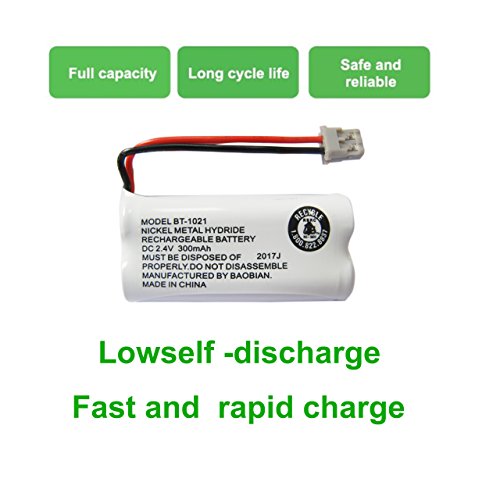 BT-1021 BT-1016 BT-1008 BT-1025 Handset Cordless Telephone Battery BAOBIAN BBTG0847001 BBTG0798001 Cordless Phone Battery for Uniden BT1021 BT1008 BT1016 BT1025 Empire CPH-515B Phone (Pack of 4)