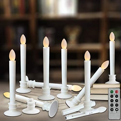 Window Candles with Remote Timers Battery Operated Flickering Flameless