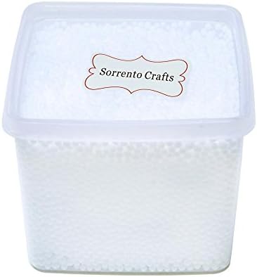 2-4mm(0.08-0.15 Inch) Mini Styrofoam Foam Balls Decorative Slime Ball Approx 24000Pcs (White 4)