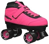 New! 2016 Epic Nitro Turbo Pink Indoor / Outdoor Quad Roller Speed Skates w/ 2 Pair of Laces (Pink & Black)