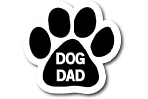 Magnet Me Up: Dog Dad Pawprint Magnet Decal - 5 Inch, Heavy-Duty Automotive Magnet for Car, Truck, SUV - Express Your Proud Pet Parenthood with This Stylish Auto Magnet - Ideal for Dog Lovers