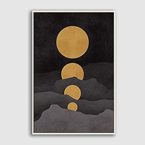 Framed Canvas Home Artwork Decoration Abstract Scenery Canvas Wall Art for Living Room, Bedroom - 16x24 inches