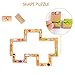 MEIGO Wooden Toys - Toddler Wooden Educational Preschool Dominoes Shape Puzzle Matching Game Building Blocks for Kids 1 2 3 4-5 Year Old Boys Girls (32PCS)