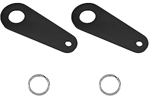 KVAEY Motorcycle Bell Hanger, Good Luck Riding Motor Hanger with Split Ring, Metal Biker Bell Hanger Fits for Most Bells (Black, Style B, 2PCS)