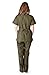 Natural Uniforms Women's Mock Wrap Scrub Set (Medium, Olive)