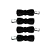 Kitsch Creaseless Hair Clip For Makeup Application, 4 Count (Black)