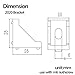 Boeray 20pcs 2028 Black Aluminum Corner Bracket for 2020 Aluminum Extrusion Profile Slot 6mm