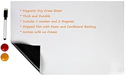Magnetic Dry Erase Board for Shopping Lists, Notes, To-Do Lists, and Reminders -
