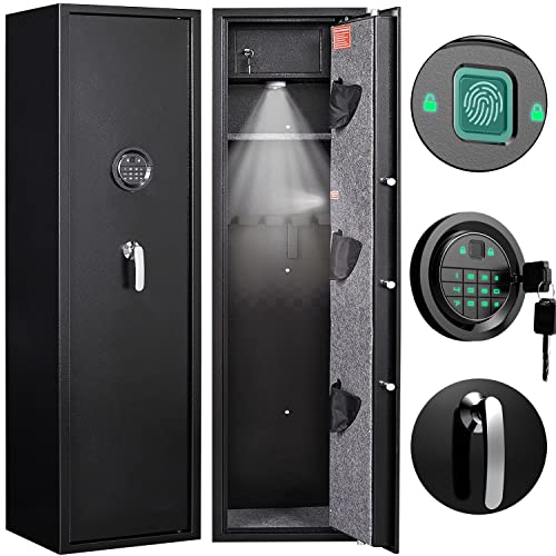 Marcree Biometric Fingerprint Rifle Gun Safe, Quick Access 45 Gun Safe