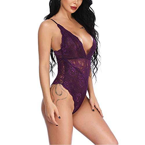 Damen Wetlook Leder Bodysuit Brust Harness PU Halsband Erotik String Body Kreuzgurte Unterwäsche Sexy Ouvert Lack… – Bild 3