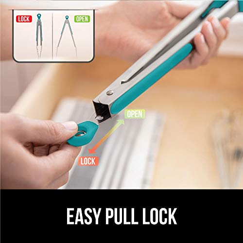 Gorilla Grip AllPurpose Tongs, 12 Inch, Stainless Steel, Rust