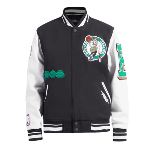 Pro Standard Mens NBA Boston Celtics Old English Varsity Jacket