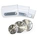Airtight Window Kitchen Canister, Stainless Steel Canisters Sets with Fingerprint Resistance Lid, Cereal Container Set of 3 (White)