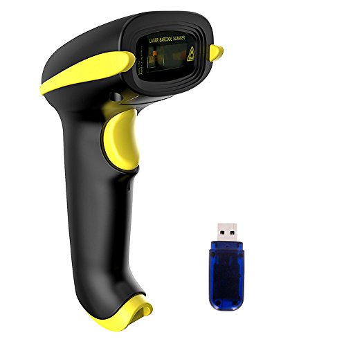 NADAMOO Barcode Scanner Compatible with Bluetooth & 2.4GHz Wireless Connection Connect Mobile Phone, Tablet, Computer, POS, Workwith Windows, Mac OS, Linux, Android, iOS