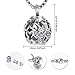 Valyria Cremation Jewelry Urn Pendant Necklace with Hollow Diamond Butterfly Beads Engraved 'Always in My Heart',Silver Tone