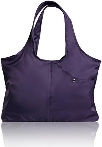 Super Light Nylon Multi Pockets Mommy Tote Diaper Bag (Purple)