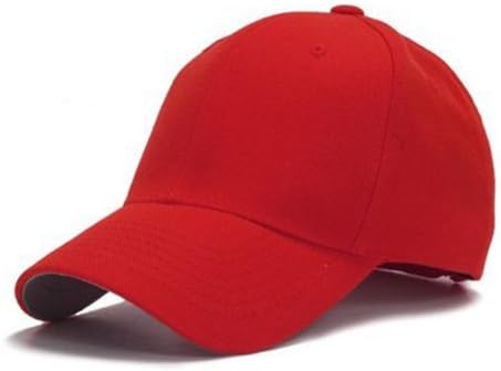 Blank Kids Youth Baseball Adjustable Velcro Hat - Red