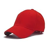 Blank Kids Youth Baseball Adjustable Velcro Hat - Red