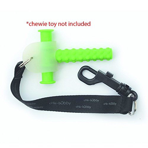 chubuddy Chewy Holder- Black Tether And Natural Strap