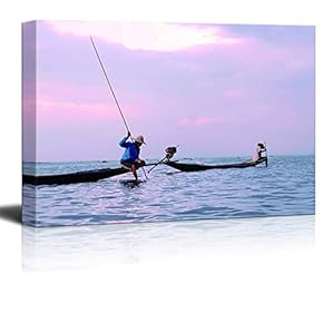Canvas Wall Art Fisherman Canvas Prints Home Artwork Decoration for Living Room,Bedroom - 12x18 inches
