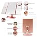 FUNTOUCH Makeup Vanity Mirror with 21 LED Lights, 10X/3X/2X/1X Magnifying Led Makeup Mirror with Touch Screen,Dual Power Supply,180° Adjustable Rotation,Countertop Cosmetic Mirror(Rose Gold)