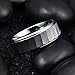 King Will Hammer 8mm Black/Silver Tungsten Carbide Ring Hammered Brushed Mens Wedding Band Comfort Fit